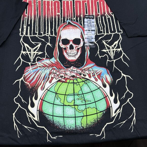 Falling In Reverse Reaper World T-Shirt LARGE New - Picture 2 of 5